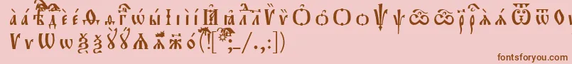 Orthodox.TtUcs8Р Р°Р·СЂСЏРґРѕС‡РЅС‹Р№ Font – Brown Fonts on Pink Background